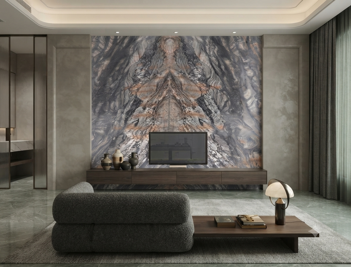 Tranh đá đối xứng marble